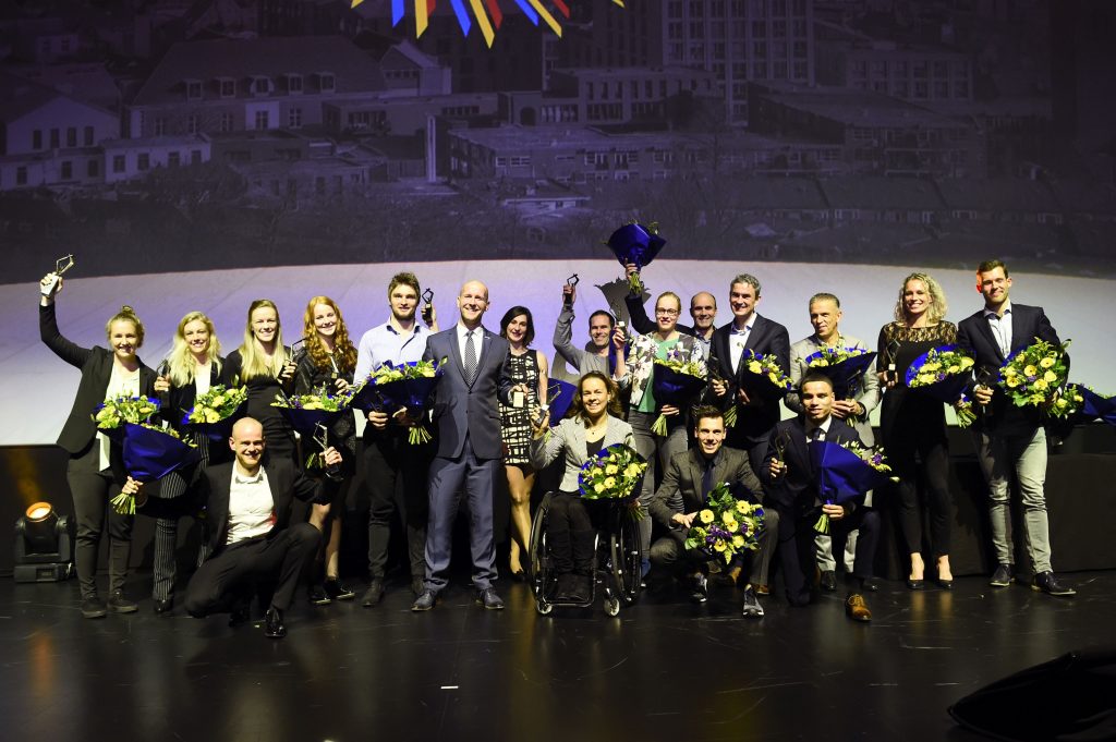 De winnaars van het Gelders Sportgala 2017 op het podium