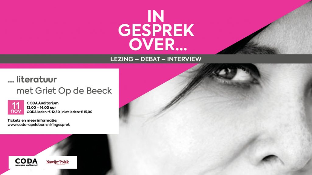 Griet Op de Beeck vertelt in CODA over de thema’s in haar boeken en haar manier van werken