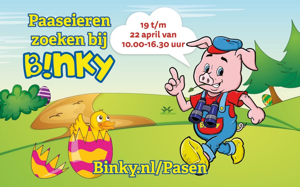 Kom paaseieren zoeken bij Binky!