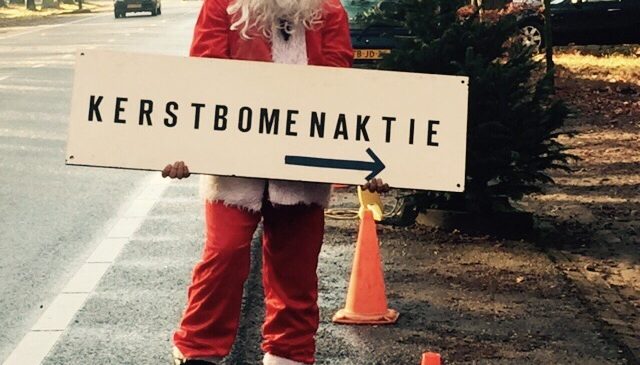 Scouts verkopen kerstbomen en helpen Voedselbank