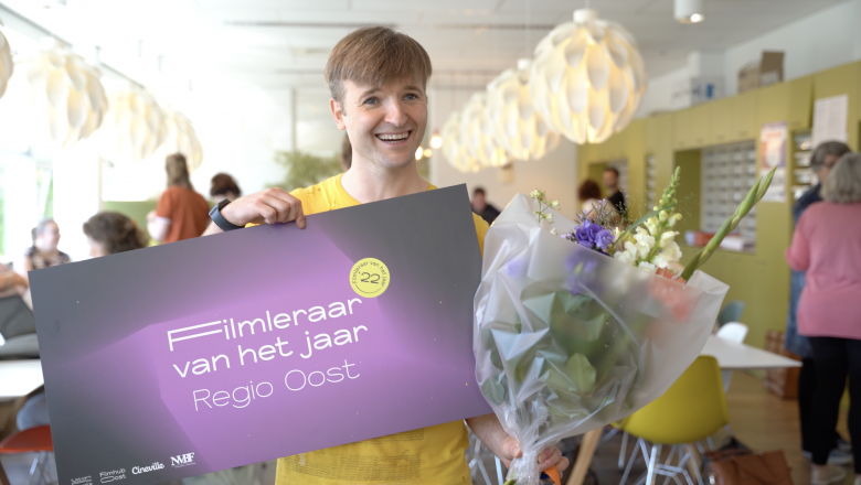 Lukas Evers winnaar Filmleraar van het Jaar 2022 in regio Oost