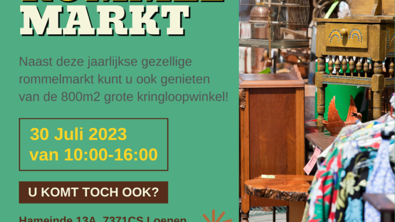 De gezelligste rommelmarkt van Loenen is er weer