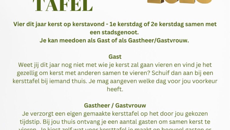 Gast aan tafel met kerst