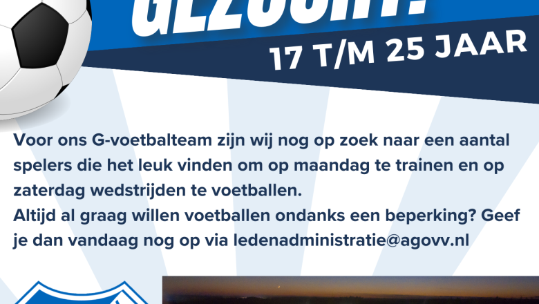 G-voetbal bij AGOVV een sportieve aanwinst voor Apeldoorn