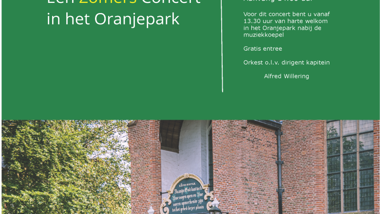 Koninklijke klanken in het Oranjepark: gratis zomerconcert met Fanfare Korps Nationale Reserve