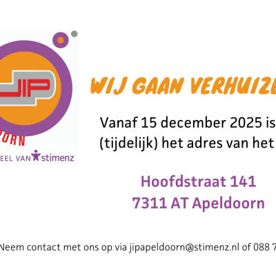 JIP verhuist naar de Hoofdstraat voor betere zichtbaarheid en bereikbaarheid